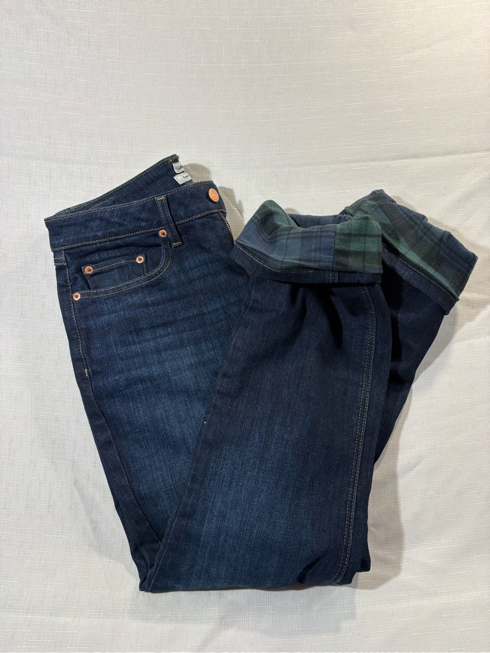 L.L. Bean Women’s Size 12 Flannel Lined Jeans - Never Worn